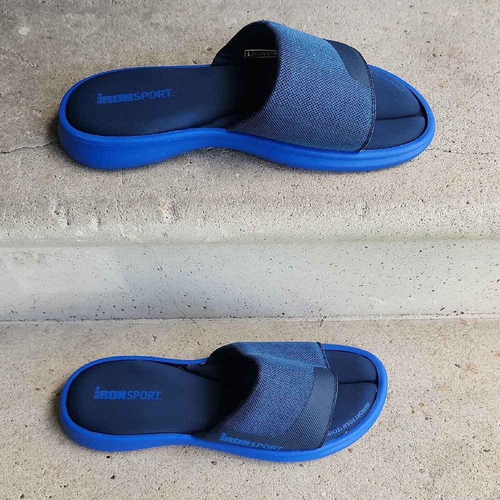 IRON SPORT Men's Blue Slide Sandals 11.
